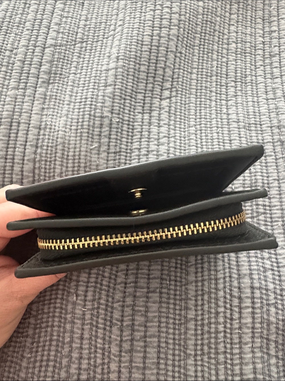COACH Black Pebbled Leather Compact wallet - Picture 4 of 4